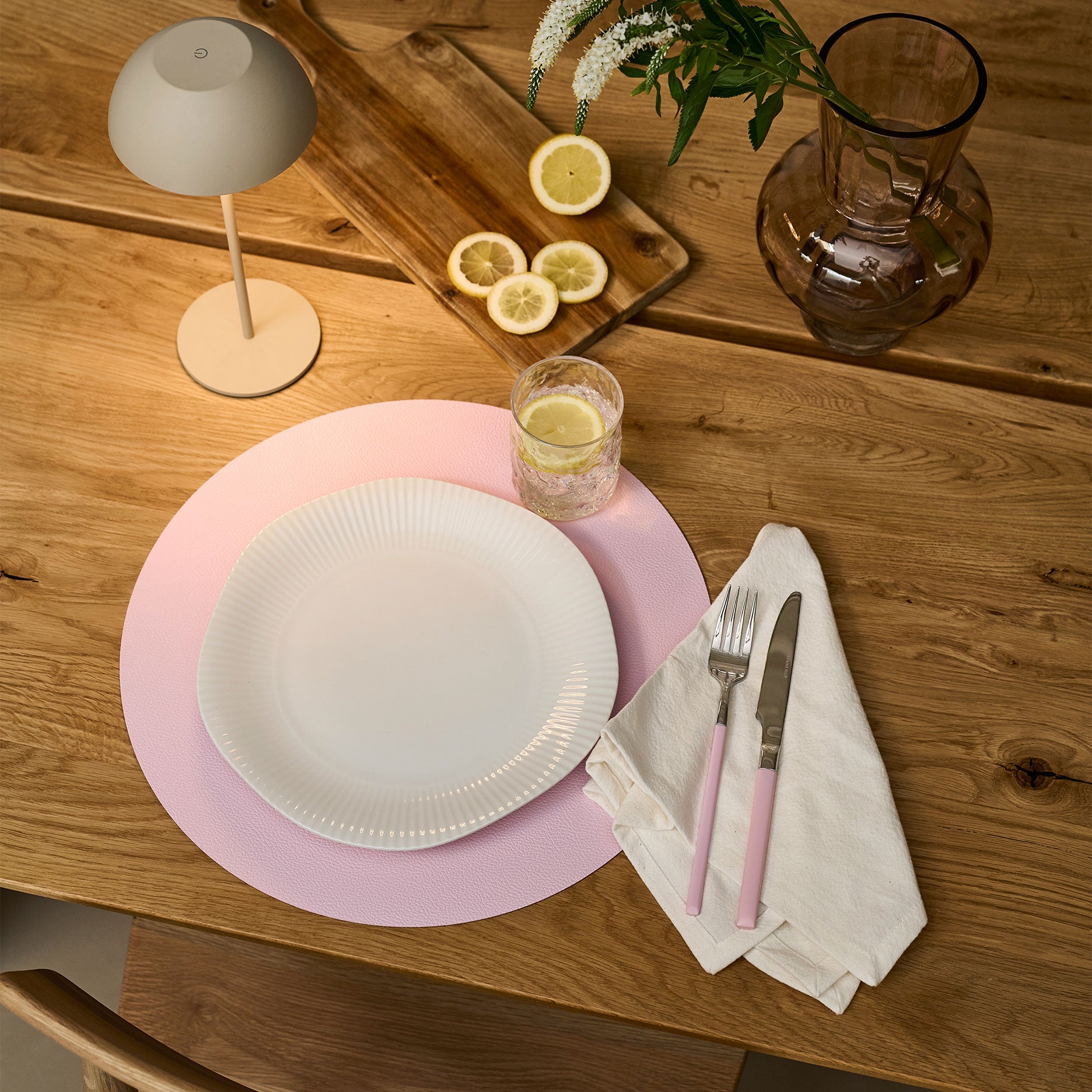 Vendbar dækkeserviet Ø38 cm